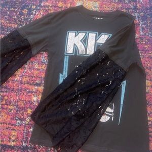 Reworked KISS band tshirt